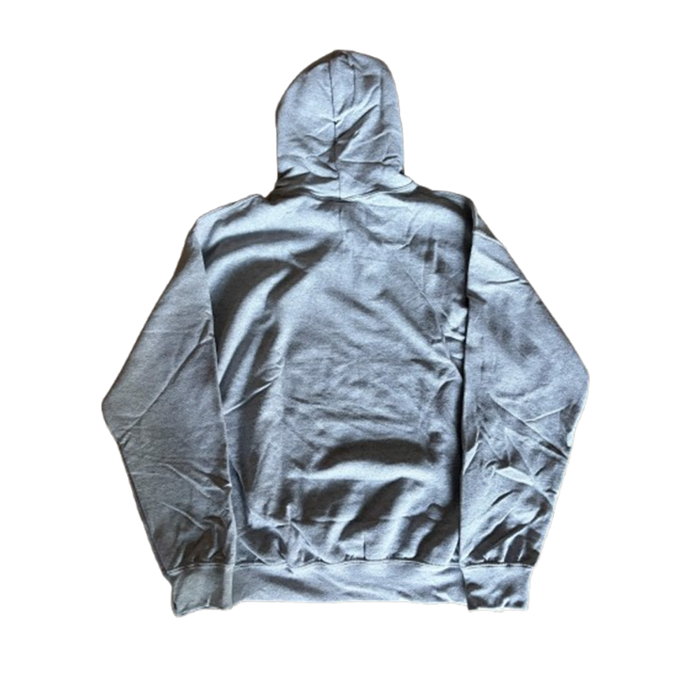 grey fraud hoodie back